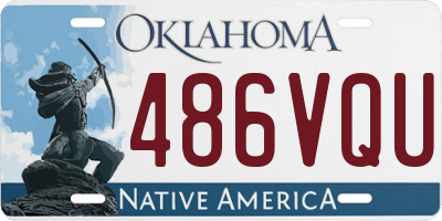 OK license plate 486VQU
