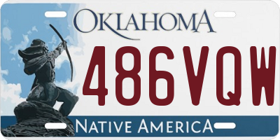 OK license plate 486VQW