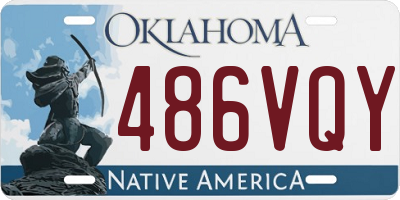 OK license plate 486VQY