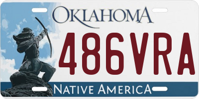 OK license plate 486VRA