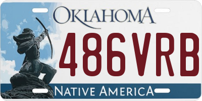OK license plate 486VRB
