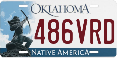 OK license plate 486VRD