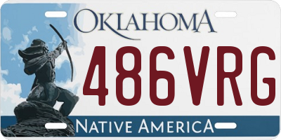 OK license plate 486VRG