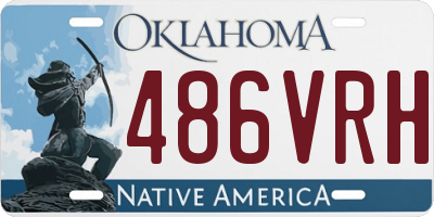 OK license plate 486VRH