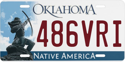 OK license plate 486VRI