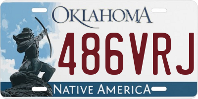 OK license plate 486VRJ