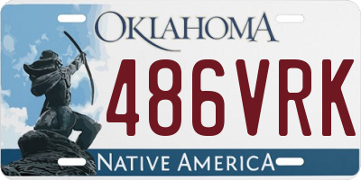 OK license plate 486VRK