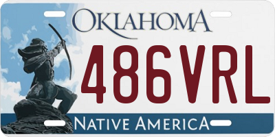 OK license plate 486VRL