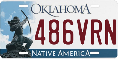OK license plate 486VRN