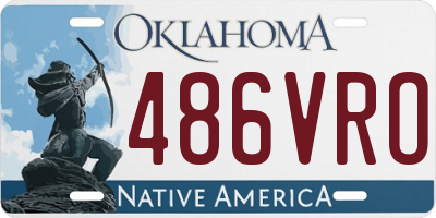 OK license plate 486VRO