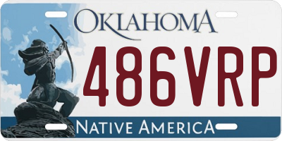 OK license plate 486VRP