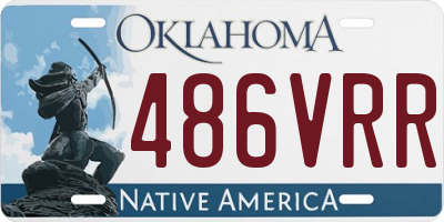 OK license plate 486VRR