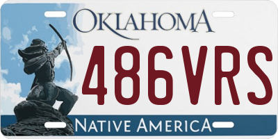 OK license plate 486VRS