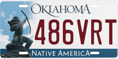 OK license plate 486VRT