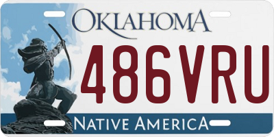 OK license plate 486VRU