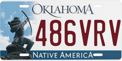 OK license plate 486VRV