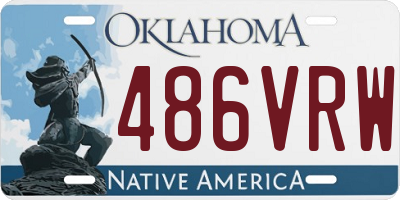 OK license plate 486VRW