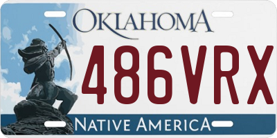 OK license plate 486VRX