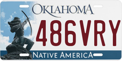 OK license plate 486VRY