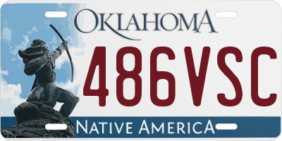 OK license plate 486VSC