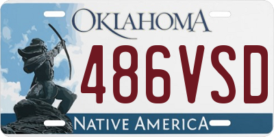 OK license plate 486VSD