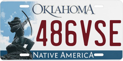 OK license plate 486VSE