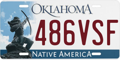 OK license plate 486VSF