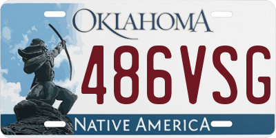OK license plate 486VSG