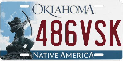 OK license plate 486VSK
