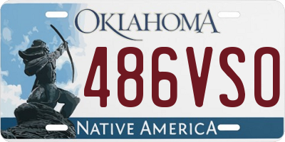 OK license plate 486VSO