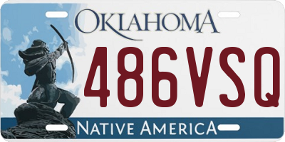 OK license plate 486VSQ