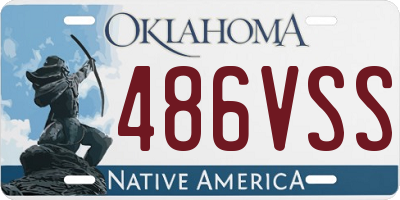 OK license plate 486VSS