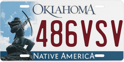 OK license plate 486VSV