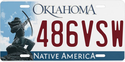 OK license plate 486VSW