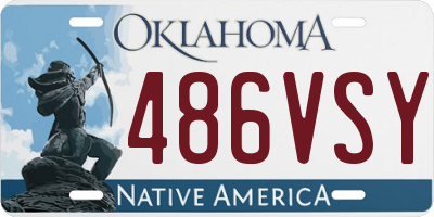 OK license plate 486VSY