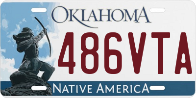 OK license plate 486VTA