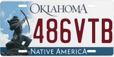 OK license plate 486VTB