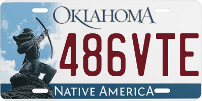 OK license plate 486VTE