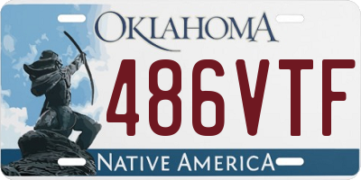 OK license plate 486VTF