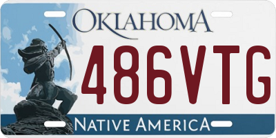OK license plate 486VTG