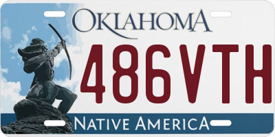 OK license plate 486VTH