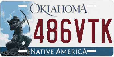 OK license plate 486VTK
