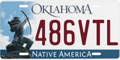 OK license plate 486VTL