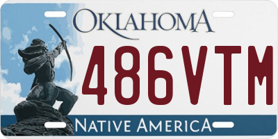OK license plate 486VTM