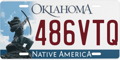 OK license plate 486VTQ