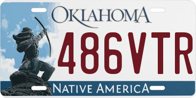 OK license plate 486VTR