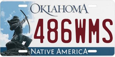 OK license plate 486WMS