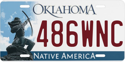 OK license plate 486WNC