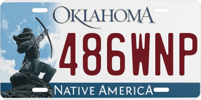 OK license plate 486WNP