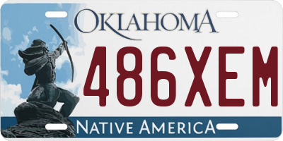 OK license plate 486XEM